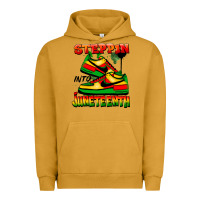 Pigment Peanut Butter Steppin' into Juneteenth Urban Hoodie - FaDigitalArtStudio