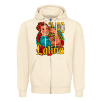 Sandshell hundred percent latina strong woman Zipper Hoodie - Jasminsmagicworld
