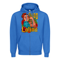 True Royal hundred percent latina strong woman Zipper Hoodie - Jasminsmagicworld