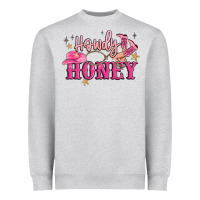 Heather Grey howdy honey Heavyweight Sweatshirt - MaliasSmallBusiness