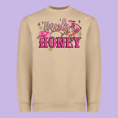 Howdy Honey Heavyweight Sweatshirt Designed By Maliassmallbusiness