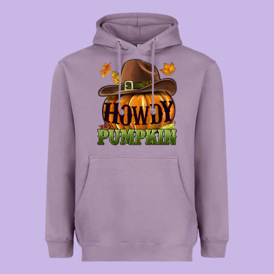 Howdy Pumpkin Heavyweight Hoodie Designed By Nancycooperartshop