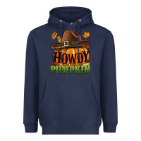 Navy Howdy pumpkin Heavyweight Hoodie - NancyCooperArtShop