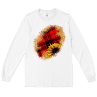 White sunflower Christmas patch Long Sleeve Tee - JahusDesignShop