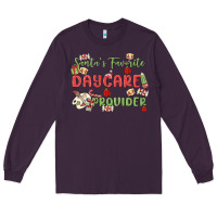Plum santa's favorite daycare provider Long Sleeve Tee - MaliasSmallBusiness