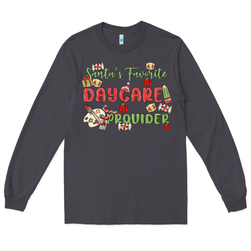 Santa's Favorite Daycare Provider Long Sleeve Tee by MaliasSmallBusiness | Teevron