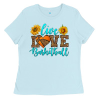 Baby Blue live love basketball Ladies Tee - HRA Design Shop