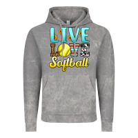 Cloud Rock live love softball Vintage Hoodie - LillyAllenDesigns