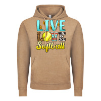 Vintage Coffee live love softball Vintage Hoodie - LillyAllenDesigns