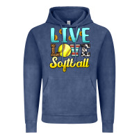 Vintage Denim live love softball Vintage Hoodie - LillyAllenDesigns