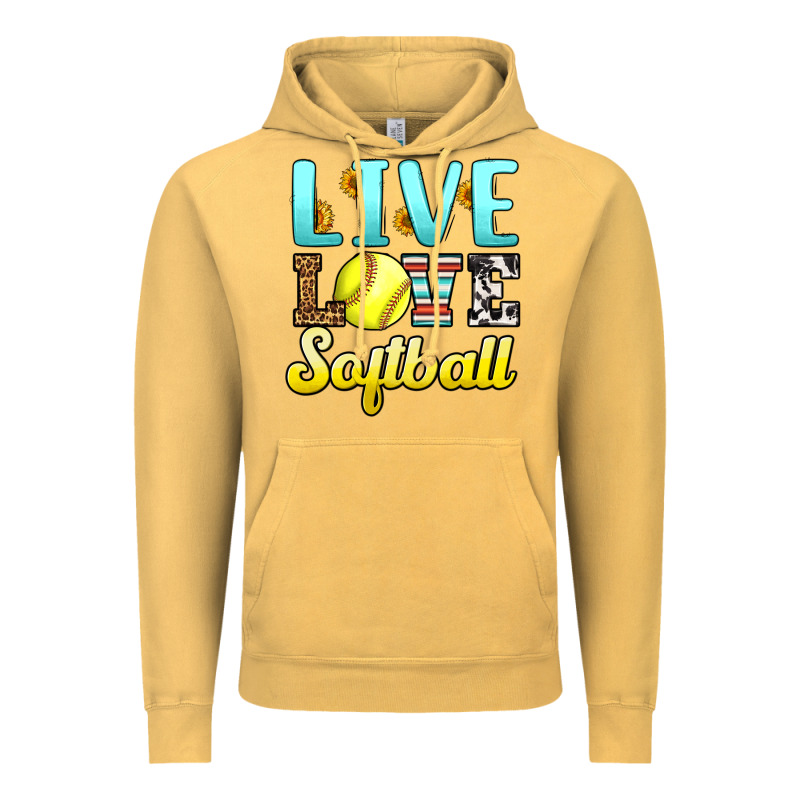 Live Love Softball Vintage Hoodie by LillyAllenDesigns | Teevron