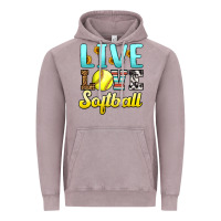 Vintage Zinc live love softball Vintage Hoodie - LillyAllenDesigns
