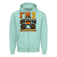Seafoam i'm one this is how i roll monster truck birthday Zipper Hoodie - Jasminsmagicworld