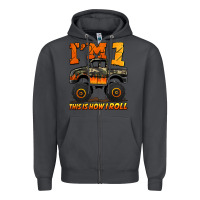Smoke i'm one this is how i roll monster truck birthday Zipper Hoodie - Jasminsmagicworld