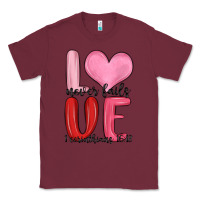 Burgundy love never fails valentine s day Classic Tee - MaliasSmallBusiness