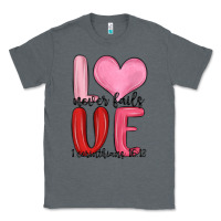 Charcoal Heather love never fails valentine s day Classic Tee - MaliasSmallBusiness