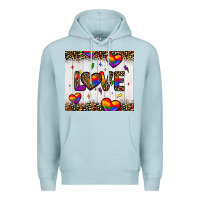 Love Hearts Pride Tumbler Premium Hoodie | Teevron