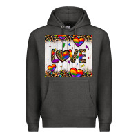 Charcoal Heather love hearts pride tumbler Premium Hoodie - JahusDesignShop