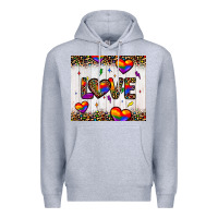 Heather Grey love hearts pride tumbler Premium Hoodie - JahusDesignShop