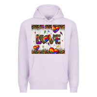 Lilac love hearts pride tumbler Premium Hoodie - JahusDesignShop