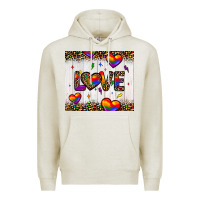 Oatmeal Heather love hearts pride tumbler Premium Hoodie - JahusDesignShop
