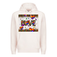 Pale Pink love hearts pride tumbler Premium Hoodie - JahusDesignShop