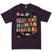 Plum customized teacher dear tiny human behind me back Premium Tee - JahusDesignShop