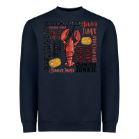 Navy crawfish junkie Heavyweight Sweatshirt - MaliasSmallBusiness