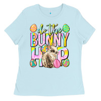 Baby Blue Do the bunny hop Easter Day Ladies Tee - Neo Western