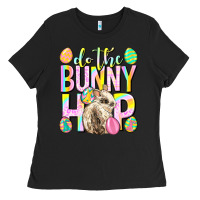 Black Do the bunny hop Easter Day Ladies Tee - Neo Western