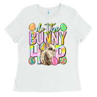 White Do the bunny hop Easter Day Ladies Tee - Neo Western