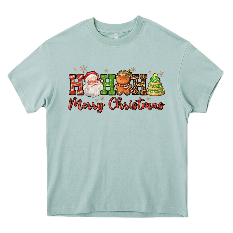 Hohoho Merry Christmas Santa Coffee Cup Tree Cooki Heavy Core Tee by FaDigitalArtStudio | Teevron