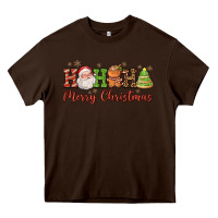 Chocolate Brown hohoho merry christmas santa coffee cup tree cooki Heavy Core Tee - FaDigitalArtStudio
