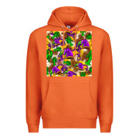 Carrot Mardi Gras jester had and crawfish with leopard pa Premium Hoodie - HowdyJamesFarm