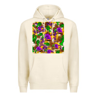 Tofu Mardi Gras jester had and crawfish with leopard pa Premium Hoodie - HowdyJamesFarm