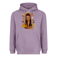 Lavender Fall vibes afro woman Heavyweight Hoodie - NancyCooperArtShop