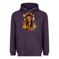 Plum Fall vibes afro woman Heavyweight Hoodie - NancyCooperArtShop