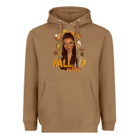 Toasted Coconut Fall vibes afro woman Heavyweight Hoodie - NancyCooperArtShop