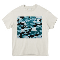 Cream blue camouflage glitter Heavy Core Tee - BarkalooDesign
