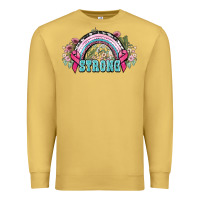 Antique Gold Strong Cancer rainbow Cancer Awareness Premium Sweatshirt - HowdyJamesFarm