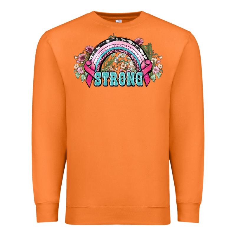 Strong Cancer Rainbow Cancer Awareness Premium Sweatshirt by HowdyJamesFarm | Teevron