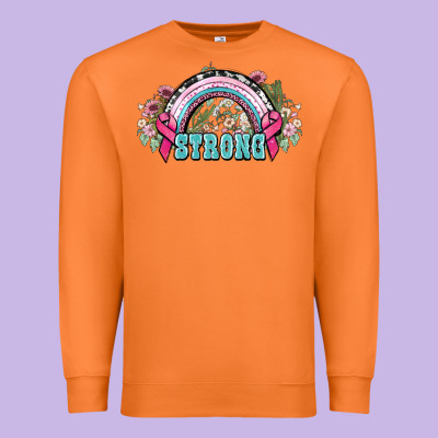 Strong Cancer Rainbow Cancer Awareness Premium Sweatshirt Designed By Howdyjamesfarm