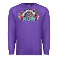 Purple Strong Cancer rainbow Cancer Awareness Premium Sweatshirt - HowdyJamesFarm