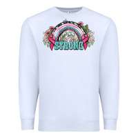 White Strong Cancer rainbow Cancer Awareness Premium Sweatshirt - HowdyJamesFarm