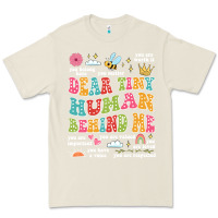 Bone customized teacher dear tiny human behind me back Premium Tee - JahusDesignShop