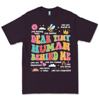 Plum customized teacher dear tiny human behind me back Premium Tee - JahusDesignShop