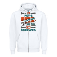 White if pops can't fix it we are all screwed Zipper Hoodie - Jasminsmagicworld