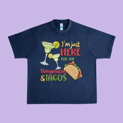 I'm Here For The Margaritas And Tacos Urban Heavy Tee Designed By Maliassmallbusiness