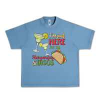 Pebble Blue i'm here for the margaritas and tacos Urban Heavy Tee - MaliasSmallBusiness