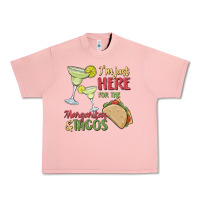 Salmon i'm here for the margaritas and tacos Urban Heavy Tee - MaliasSmallBusiness